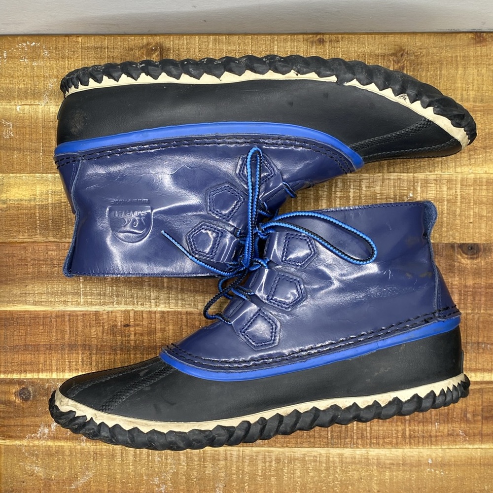 Sorel Out N About Nocturnal Blue Ankle Boots: Size 9.5 - Picture 6 of 9
